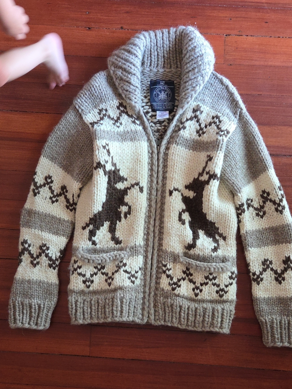 Chunky Zip-Up 100% Virgin Wool Cardigan